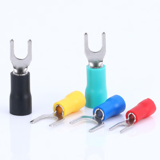 SV12532 Fork-shaped cold press terminal SV2324256 Pre-insulated sleeve Y-type U-type terminal 1000 SV5.5-8 (M8) 500 pieces/pack Black