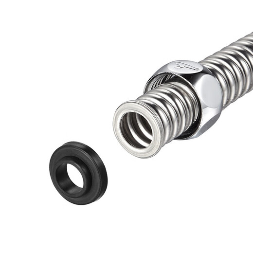 Submarine E-30 water inlet hose 304 stainless steel bellows can be freely bent with four-point interface, universal for hot and cold 30cm (two pieces)