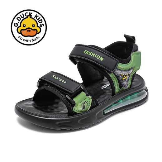 G.Duck Kids Little Yellow Yellow Duck Boy Sandals 2025 Новая летняя детская обувь искренняя кожаная мягкая подошва средней средней биржи