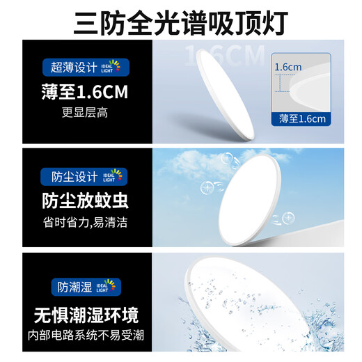 Chint human body sensor ceiling lamp intelligent light control lamp dust-proof, moisture-proof, mosquito-proof, corridor corridor garage lamp 24W white light 37CM diameter