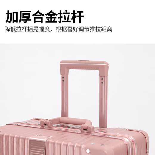 Beijing-sifizierter hochwertiger Aluminiumrahmen-Koffer-Trolley-Hülle Studenten Koffer Koffer Passwort Lederbox Roségold 20 Zoll