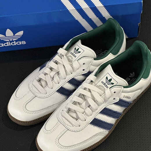 Adidas samba OG Deutsche Trainingschuhe Frauen neue weiße Grün- und Blau -Casual -Schuhe IH4882 Weiß IH4882 () 36.5