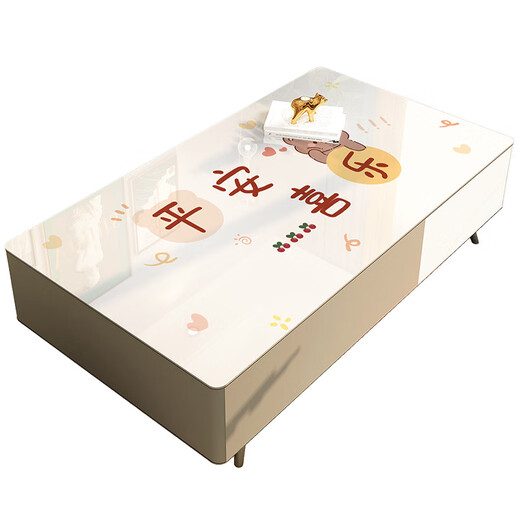 BOE [Official Flagship] Coffee table cloth washable waterproof and oil-proof living room dining table mat light luxury soft glass OCC [ZD9856] Pingping Anan 50*100cm