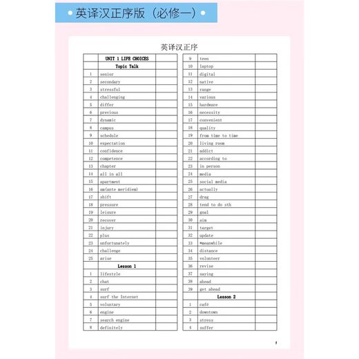 High School Compulsory Question Print Book 2024 New Edition Senior One English Vocabulary Dictionary Book Beijing Normal University Edition High School English Compulsory Elective Textbook 2024 New Edition BSD Elective 12344 Books