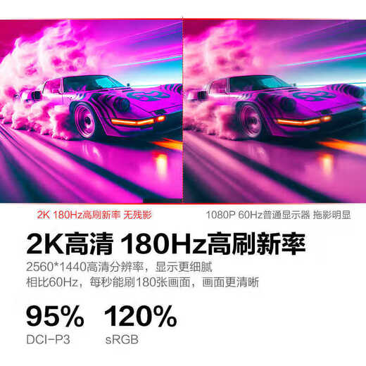 HKC 23.8-inch 2K high-definition 180Hz high-brush computer monitor screen FastIPS e-sports wide color gamut 1ms hardware low blue light tile fearless Falcon 2 G24H2D 2K180Hz/HDR400/without lift G24H2D