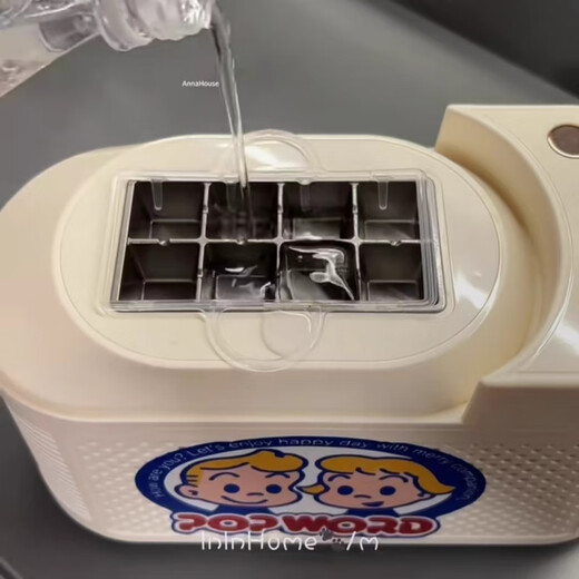 Tansilong Home Mini Desktop Small Ice Maker Convenient Dormitory Office Camping Car Cube Ice Automatic Ice Making Box Taro Purple Standard Power Supply 12V + Car Power Supply 1L