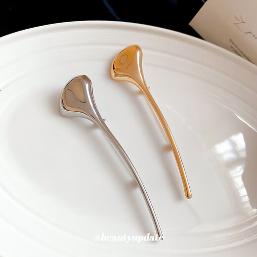 European and American ins metal leaf brooch, new personalized high-end suit pin, fashionable, exquisite and versatile chest accessories, brooch - gold