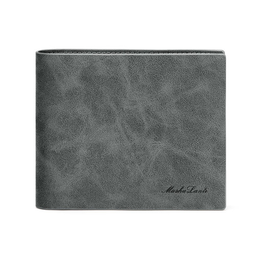 MashaLanti Valentine's Day Birthday Gift for Boyfriend Men's Wallet Short 2025 New Style Multi-Card Card Wallet Smoke Gray [Give Boyfriend Gift for Husband Father Dad
