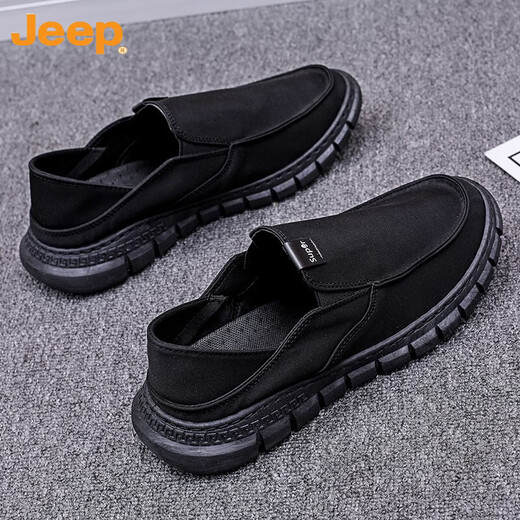 Jeep (Jeep) Old Pékin Chaussures en tissu de Pékin Summer Summer Trendy Volyle Toile Chaussures Chaussures décontractées paresseuses pour hommes SHAUTES TRENDY YS9901 BEIGE 41