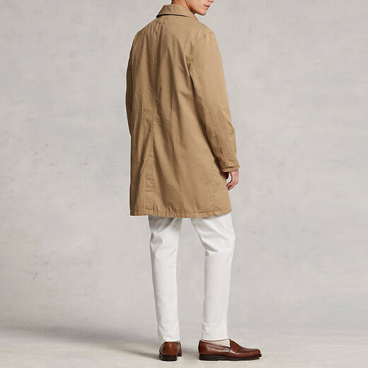 RALPH LAUREN PoloRalphLauren Solid Color Logo Logo Print Lapel Long Sleeve Windbreaker Men's Camel Brown Camel Brown L