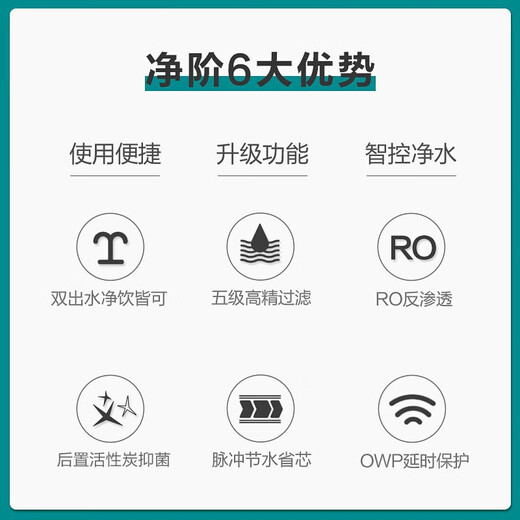 安吉尔安吉尔净水器家用直饮RO反渗透自来水过滤厨下式过滤器除水垢1105 净水器+前置+享9支滤芯