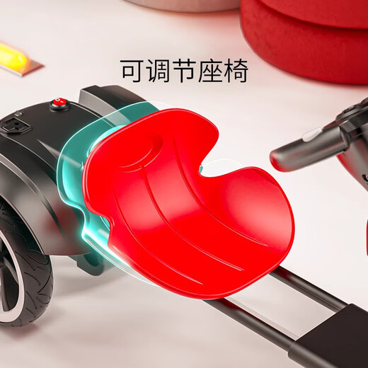 创京懿选卡丁车成年人2025款儿童电车卡车四轮带遥控宝宝玩具车可坐人折叠 白色【单驱】免安装+发泡轮+可折 电力驱