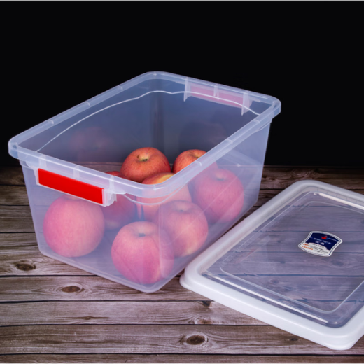 Huobet Box de plástico transparente Gran Caja de refrescos Ring de sellado rectangular Especial Striegue de silicona Caja de almacenamiento de alimentos 9902 Sello: 44*31*14 cm