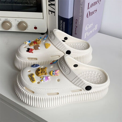 
Chaoyunyue's new high-soled thick-soled anti-slip girl's heart high-heeled hole shoes 9905+ random (0500 random shoe size) 36-37 Suitable for 35-36 feet
