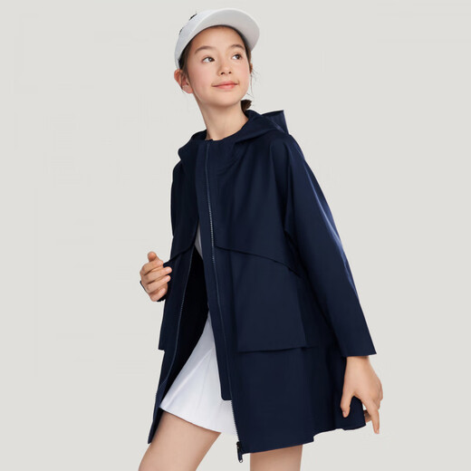 迪桑特（DESCENTE）儿童MOVEWEAR系列女童山峰夹克外套梭织上衣 LB-LIGHT BLUE 140