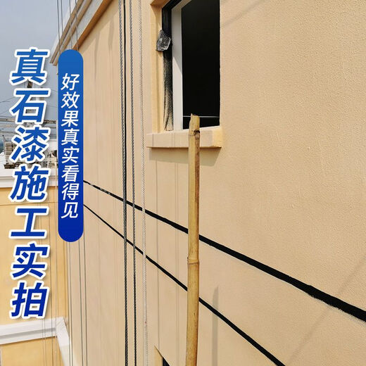 趣物兜定制真石漆外墙漆自建房别墅庭院墙面喷砂自喷石头漆防水防晒艺术 硅丙真石漆-型号9922 75公斤/桶【施工20㎡左右】