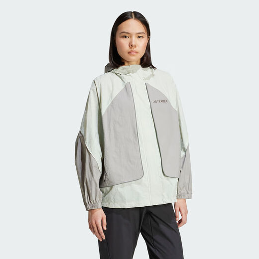阿迪达斯 （adidas）【劲浪体育】女子防泼防风透湿疏水运动宽松连帽夹克外套KA5151 图色 XS