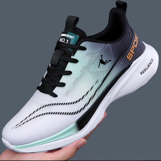 Rickey Jordan RICKY JORDAN brand broken-size men's shoes sneakers men's summer breathable shock-absorbing running shoes soft sole wear-resistant casual travel shoes men QD826 Lanju [mesh style] 41