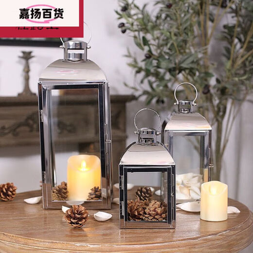 Candlestick Candlelight Dîner Europe Europe simple en acier inoxydable clair Luxur