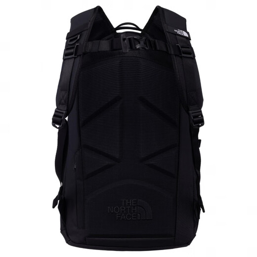 北面（The North Face）时尚百搭便携大容量尼龙双肩包男女同款情侣款黑色 黑色