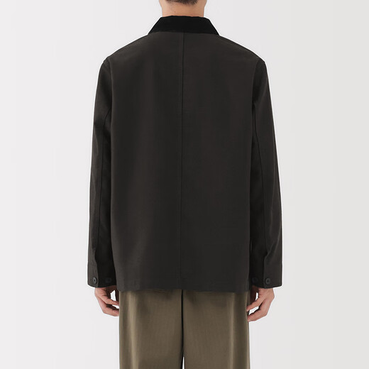 MUJI Men's Kapok Blend Corduroy Collar Jacket Men's Jacket Fall 25 Outerwear Men's Men's Dark Gray M (170/92A)