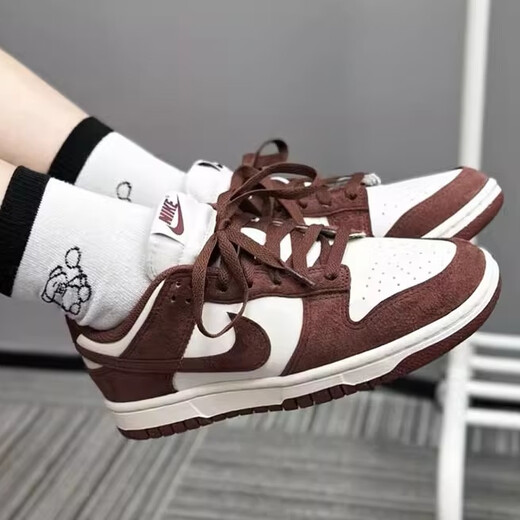 Nike (Nike) / Dunk Low Women's Low Top Anti-Slip Anti-Wear Comunicy Casual Sports Men and Women's Mis Model Shoes DD1503-124 DD1503-124 / marrón y blanco 39
