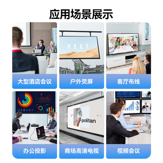 山泽VGA线 高清双磁环蓝头vga连接线 3+6铜芯电脑主机接投影仪显示器视频线数据信号线 1.5米 VM-1015