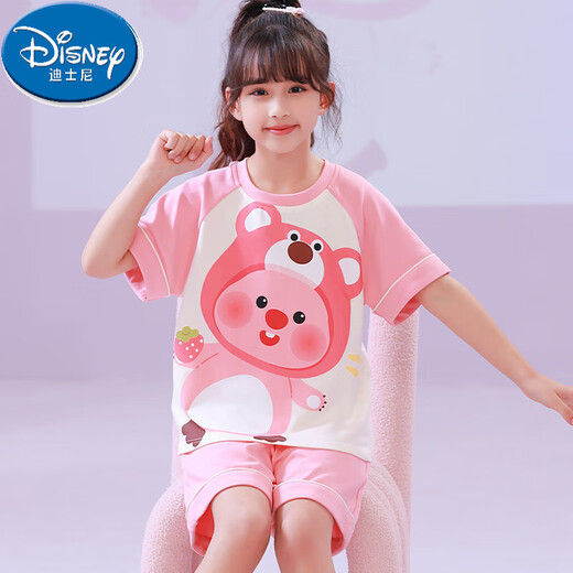迪士尼（Disney）儿童睡衣纯棉短袖夏天薄款小海狸露比loppy卡通小女孩家居服套装 6626#皮卡丘 170 10码身高(110-120cm)