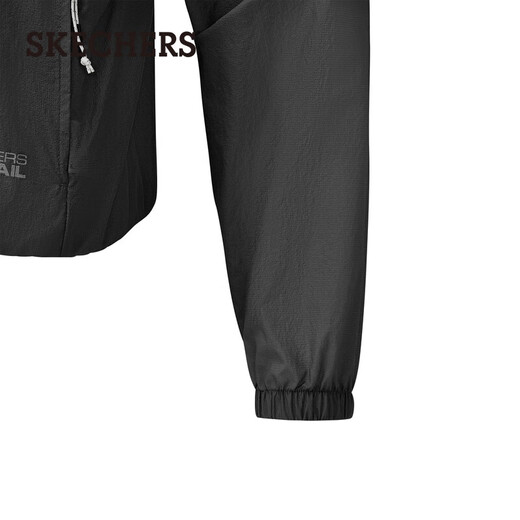 斯凯奇（Skechers）女士防晒梭织连帽外套P225W135 碳黑/0018 S