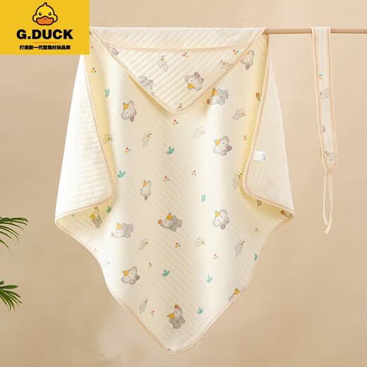 G.DUCKKIDSGDUCKKIDS baby quilt spring and autumn pure cotton newborn bag single newborn baby quilt quilt quilt warm swaddle warm beige lace angel bear