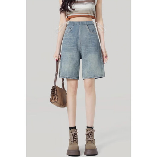 Jeans de mujeres embarazadas y pantalones cortos de pantalones recortados en el verano.