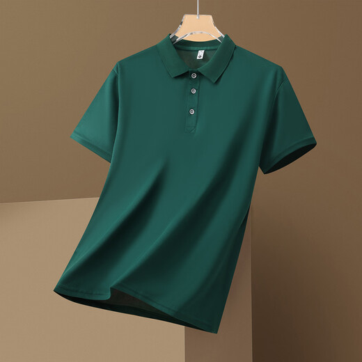 Jüdischer Polo-Nacken kurzärmeligte T-Shirt für die Sommersportläufe trendy Casual Thin T-Shirt atmungsaktivem, schnell trocknendem Top Hepg-JS-677 Black 5xl