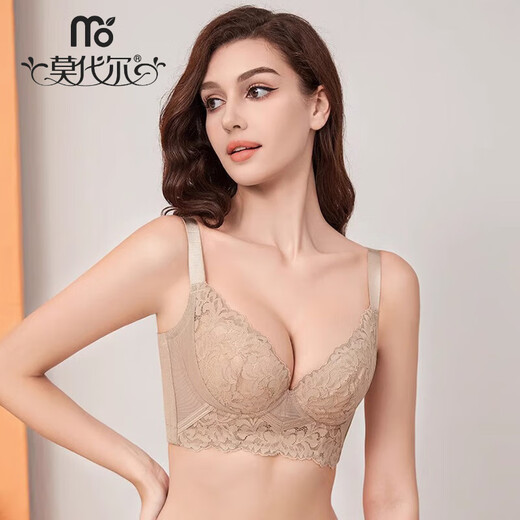 莫代尔调整型内衣女聚拢收副乳上托防下垂美背性感薄款夏季美容院文胸 黑色【薄杯】 80B