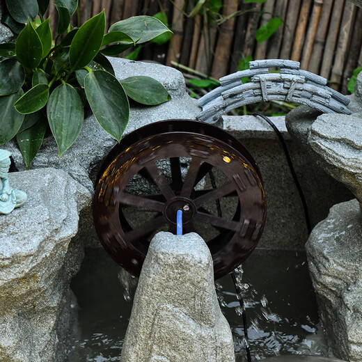 Tiantongtai Floor Wurping Fließender Wasserfischteich Zirkulation Wasserfall Wasserfall Fengshui Rad Ornamente im Freien im Außen Hof Wohnzimmer Fortune -Dekoration Landschaft 5052 Fischteich + 5010 erhöhte Berge
