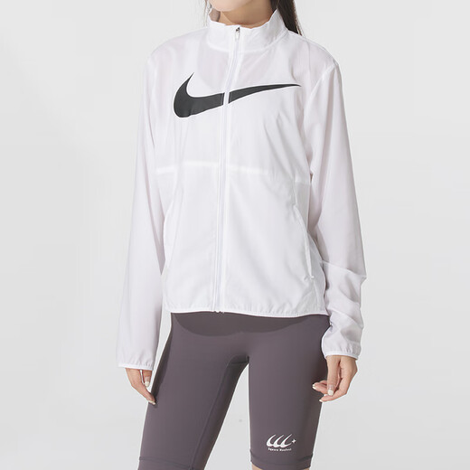 Nike (Nike) Sportanzug Frauenkleidung 2025 Neues Herbst-Fitness-Training gewebte zweiteilige Jacke, Fußhose HV2648-100+HM8977-010 S