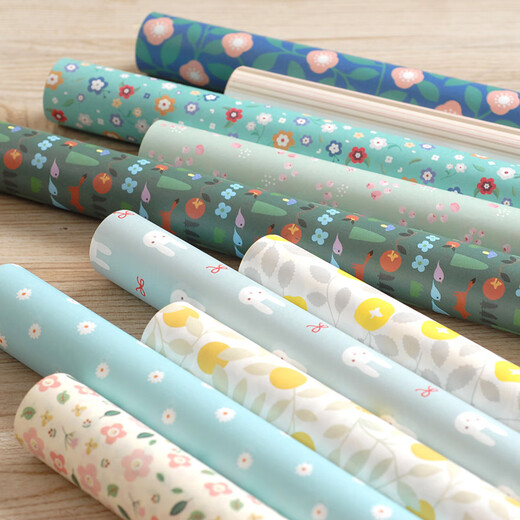 
Yuyu Japanese and Korean ins style small fresh floral student bag book paper Valentine's Day Christmas decoration DIY handmade paper gift wrapping paper birthday gift paper wallpaper large 15054 (10 pictures) [52x75cm]