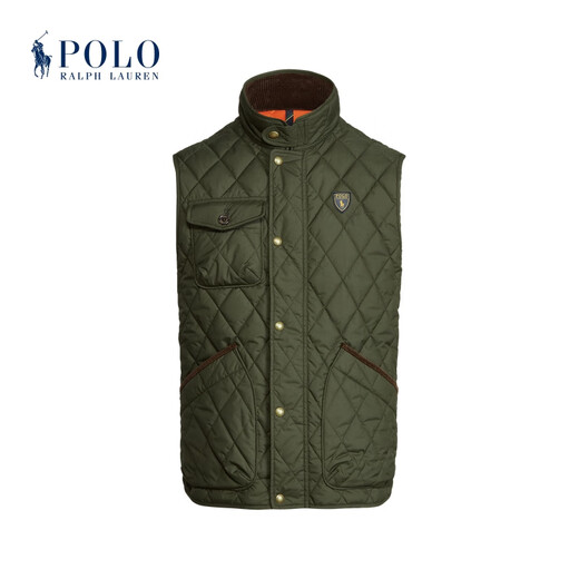 Ralph Lauren Herren-Kleidung Klassiker wasserdichtes gestepter Weste Rl15907 301-Green L.