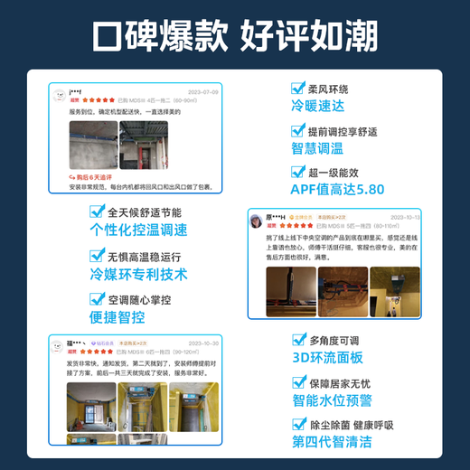 Midea Starlight multi-split central air conditioner, one to five, four to three, one to more, super first-class energy efficiency MDS full DC frequency conversion, intelligent cleaning, pure copper tube, two rooms and one living room, Starlight 5 HP, one to three, two rooms and one living room 110, first-class energy efficiency