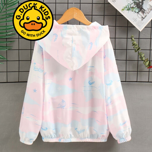 G.DuckKids Ropa para niños Ropa para niños de protección para niños para niñas Jackets de verano para niñas ropa de verano de moda ropa con capucha de piel mediana y niños grandes F9930 verde 130