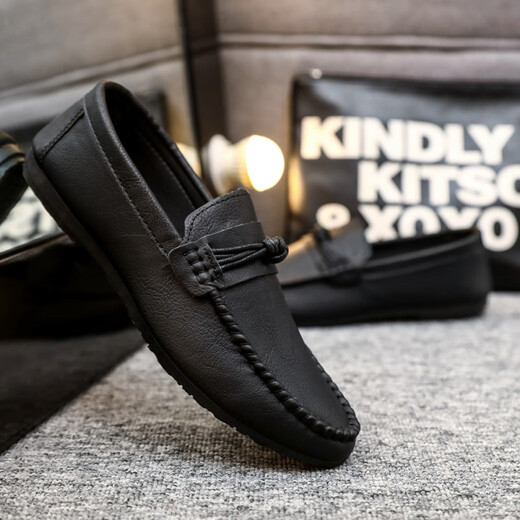 Yierkang Prince Doudou zapatillas para hombres 2025 nuevos zapatos de verano para hombres británicos zapatos de cuero casuales de cuero de cuero y zapatillas de tablero de cuero para todo el partido YL-D826 Brown 39