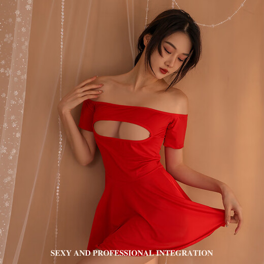 一青窈情趣内衣性感诱惑免脱睡衣女开档纯欲调情制服火辣镂空睡裙 1049 均码
