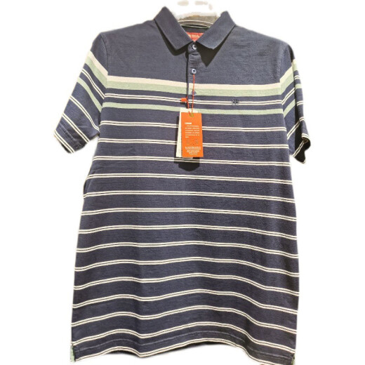Nuevo verano de manga corta y 2 camisetas para hombres negocios casual y cómodo de algodón de algodón sin planchar collar d12083 d12083 verde claro s