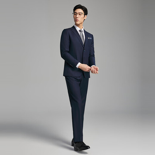 雅戈尔西服男士147款套西上衣全羊毛精纺品质优秀平整有型2025新品合款 藏青VOTX215147FIY上衣 180A 180/100A （推荐80-85公斤）