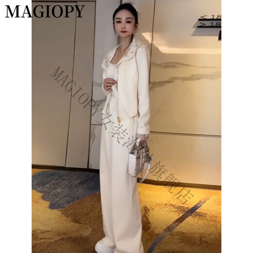 Magiopy International Luxus High-End-Marke Design Sinn Korean Casual Fashion Anzug für Frauen Frühling Spitze Spitze schwarzer Jacke schwarze zweiteilige Sets S (100jin [Jin Equals Equals 0,5 kg]))