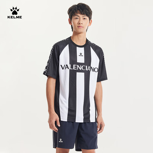 Kelme Carl Football Culture Shirt Men and Women Trendy Camiseta de manga corta Shorts informales Juego de medianoche Blue_9424dk1048 M