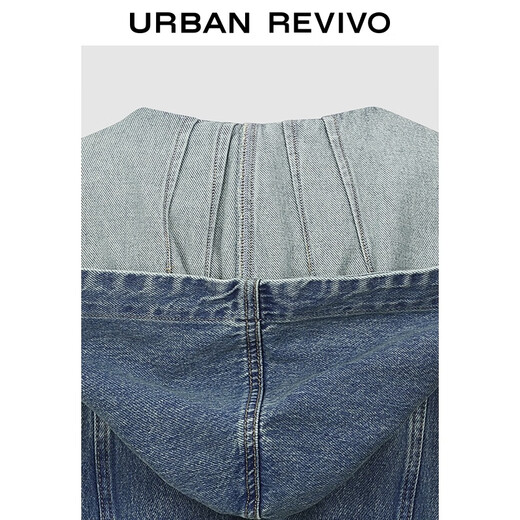 UR2025 Été Nouveau femme en coton lavé vintage Veste en jean court en jean UIU850014 bleu S