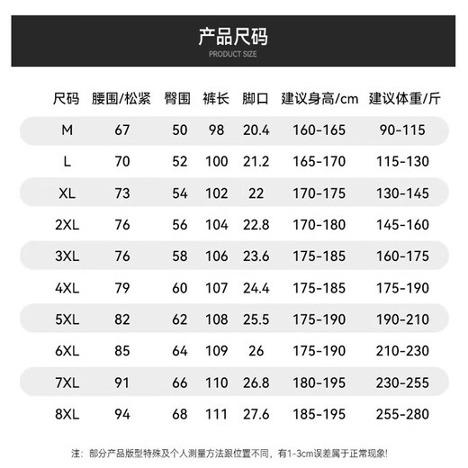 2025春夏季男女中性美式潮牌冰丝运动速干薄款宽松工装长裤15250 黑色 8XL 255-280斤