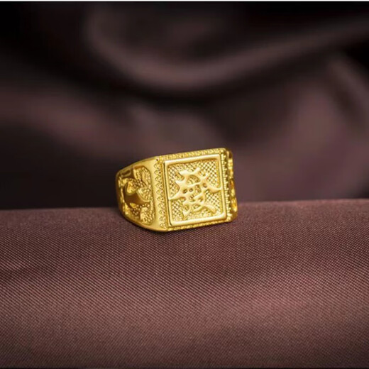 MHFDO old phoenix electroplated men's hair ring, domineering and trendy ring jewelry, hair ring