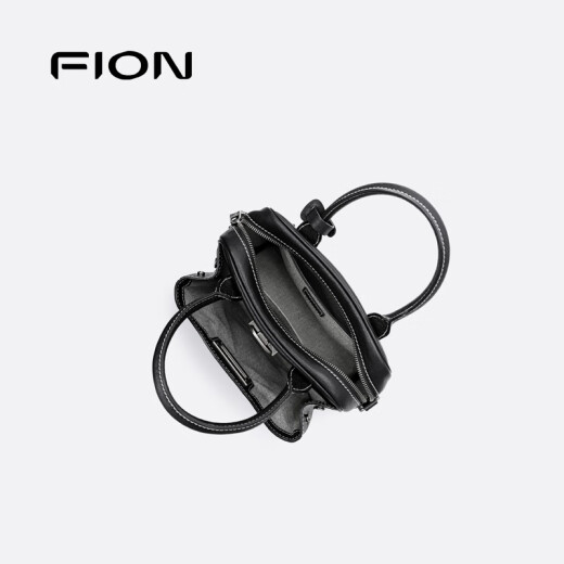 Fion (Fion) 2025 Nuevo bolso de cuero de alta gama Boston Bolso Boston Soft Bag Soft Fomen's Crossbody Bags Regalo Brown Color-Small Model