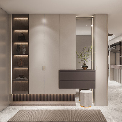 Oppein wardrobe customization ENF-level environmentally friendly Nordic style whole house furniture customization Yuelife single flat customization price